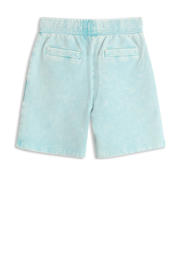 thumbnail: Lichtblauwe jongens 4PRESIDENT sweatshorts van stretchkatoen met elastische tailleband met koord en effen
