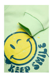 thumbnail: Groene jongens 4PRESIDENT sweater met printopdruk, lange mouwen en ronde hals