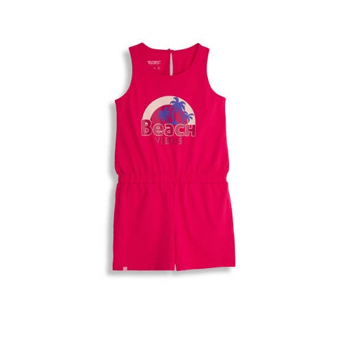 4PRESIDENT playsuit fuchsia Roze Meisjes Stretchkatoen Ronde hals Printopdruk