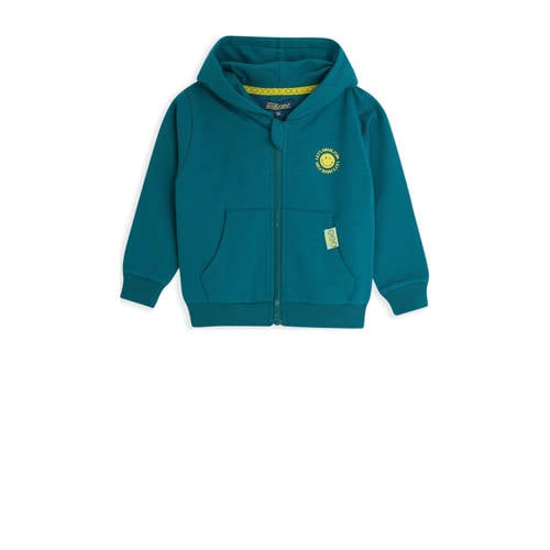 4PRESIDENT sweatvest blauw Jongens Stretchkatoen Capuchon Backprint