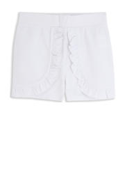 thumbnail: Witte meisjes 4PRESIDENT sweatshort met elastische tailleband en effen
