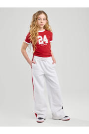 thumbnail: Grijs melange meisjes America Today sweatpant melange met elastische tailleband met koord en effen