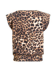 thumbnail: anytime sweat top met schoudervulling panterprint