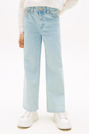 straight leg jeans light blue denim