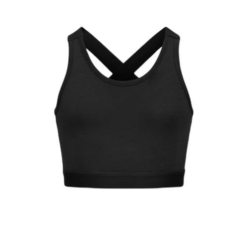 KIDS ONLY GIRL haltertop zwart Meisjes Stretchkatoen Ronde hals Effen - maat 158/164 afbeelding