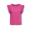 KIDS ONLY GIRL mouwloze top met broderie fuchsia