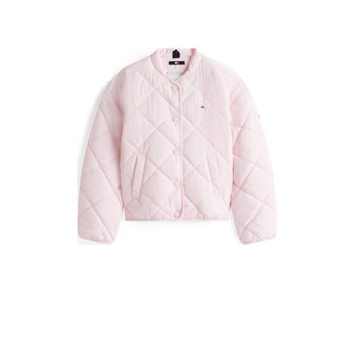 Tommy Hilfiger gewatteerde jas roze Meisjes Polyamide Ronde hals Effen