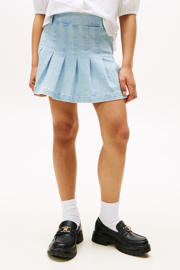 thumbnail: Tommy Hilfiger denim korte rok light blue denim