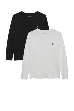 T-shirt - set van 2 zwart/wit
