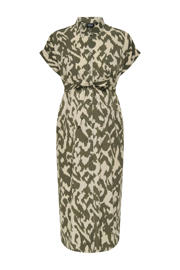 thumbnail: ONLY MATERNITY zwangerschaps- en voedings midi jurk groen/beige