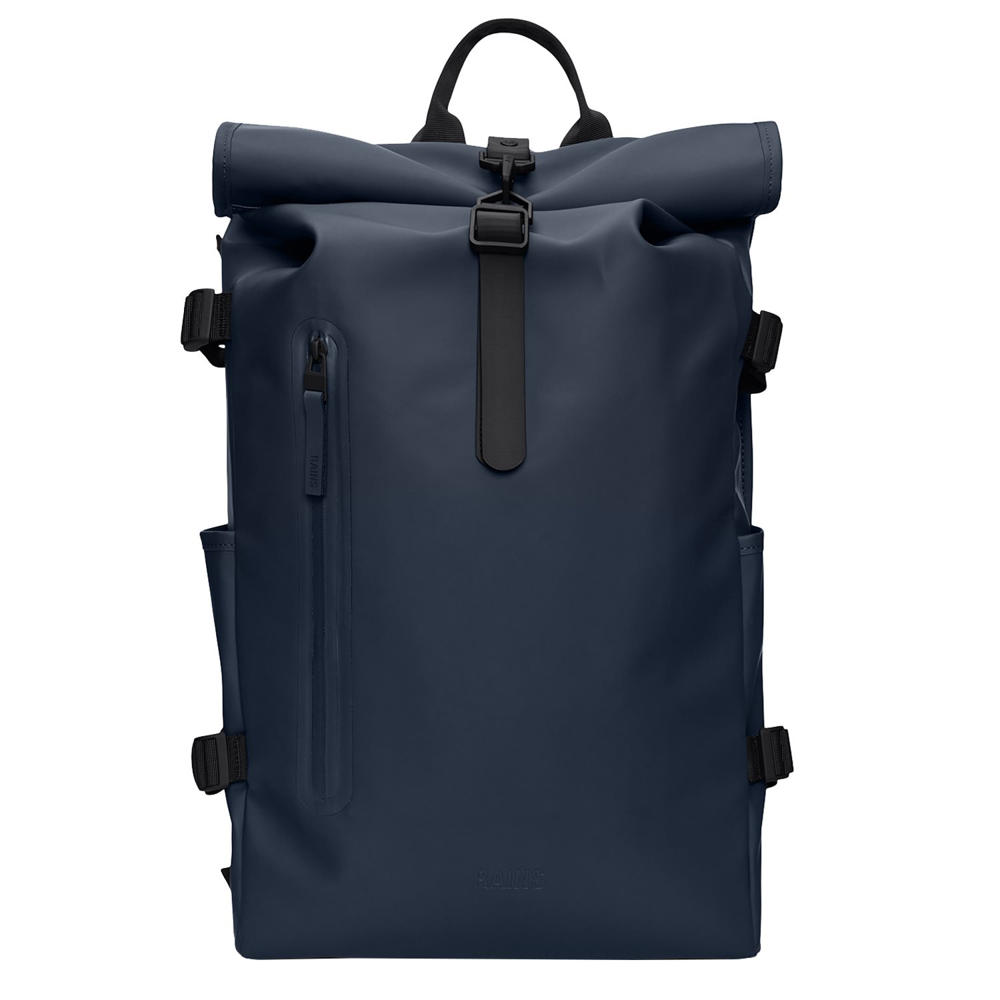 Rains  rugzak Rolltop Large W3 donkerblauw