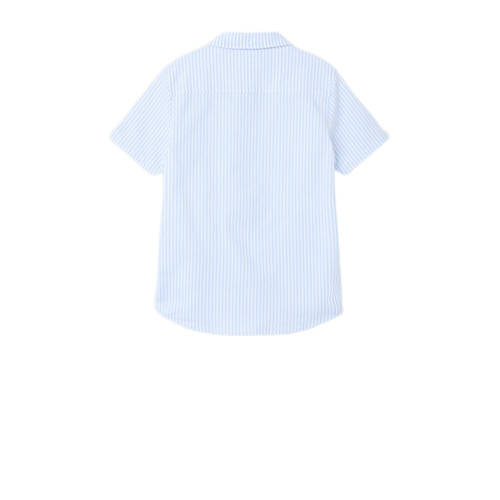 NAME IT KIDS overhemd lichtblauw/wit Jongens Katoen Klassieke kraag Streep