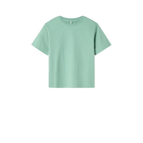 NAME IT KIDS T-shirt mintgroen Jongens Katoen Ronde hals Effen - maat 134/140 afbeelding