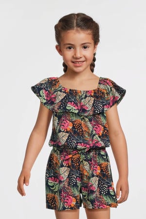playsuit donkerblauw/groen/paars