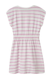 thumbnail: Roze en witte meisjes NAME IT KIDS zomerjurk van katoen met strepenprint, korte mouwen en ronde hals