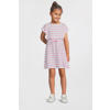 NAME IT KIDS zomerjurk roze/wit