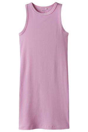 zomerjurk rib gebreid roze