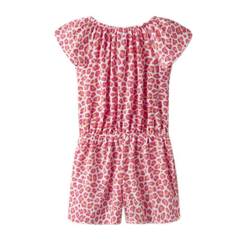 NAME IT KIDS playsuit roze/oranje/wit Meisjes Polyester Boothals Effen