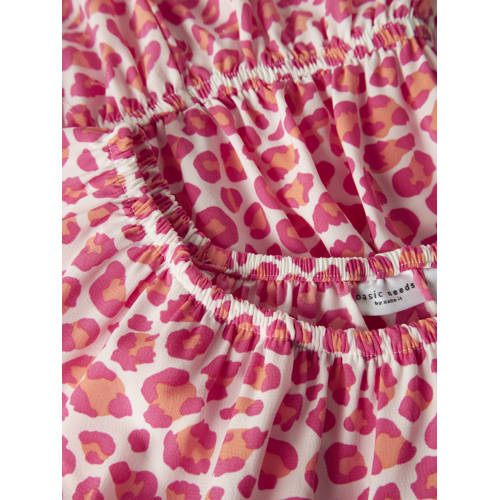 NAME IT KIDS playsuit roze/oranje/wit Meisjes Polyester Boothals Effen