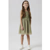 NAME IT KIDS midi jurk zachtgroen