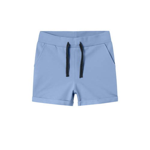NAME IT KIDS sweatshort Groen Effen - maat 122 | Sweatshort van NAME IT afbeelding