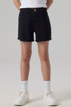 mom denim short black denim