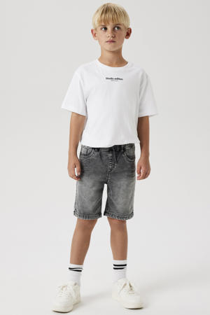regular denim short grey denim