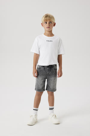 regular denim short grey denim