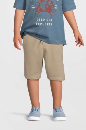 slim sweatshort beige