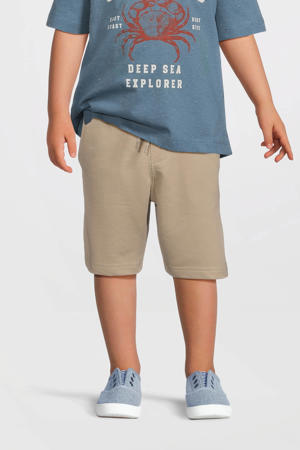 slim sweatshort beige