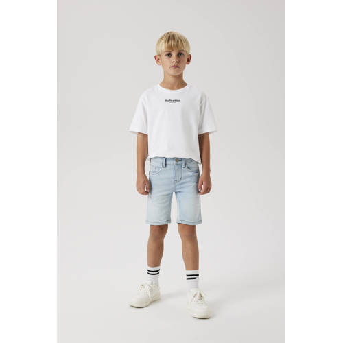 NAME IT KIDS slim denim short Korte broek Blauw Jongens Stretchdenim Effen - maat 116 afbeelding