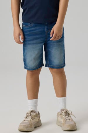 regular denim short dark blue denim