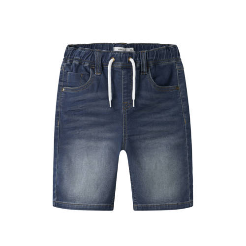NAME IT KIDS regular denim short dark blue denim Korte broek Blauw Jongens Stretchkatoen - maat 170 afbeelding