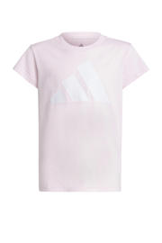 thumbnail: Lichtroze meisjes adidas Sportswear T-shirt van katoen met logo dessin, korte mouwen en ronde hals