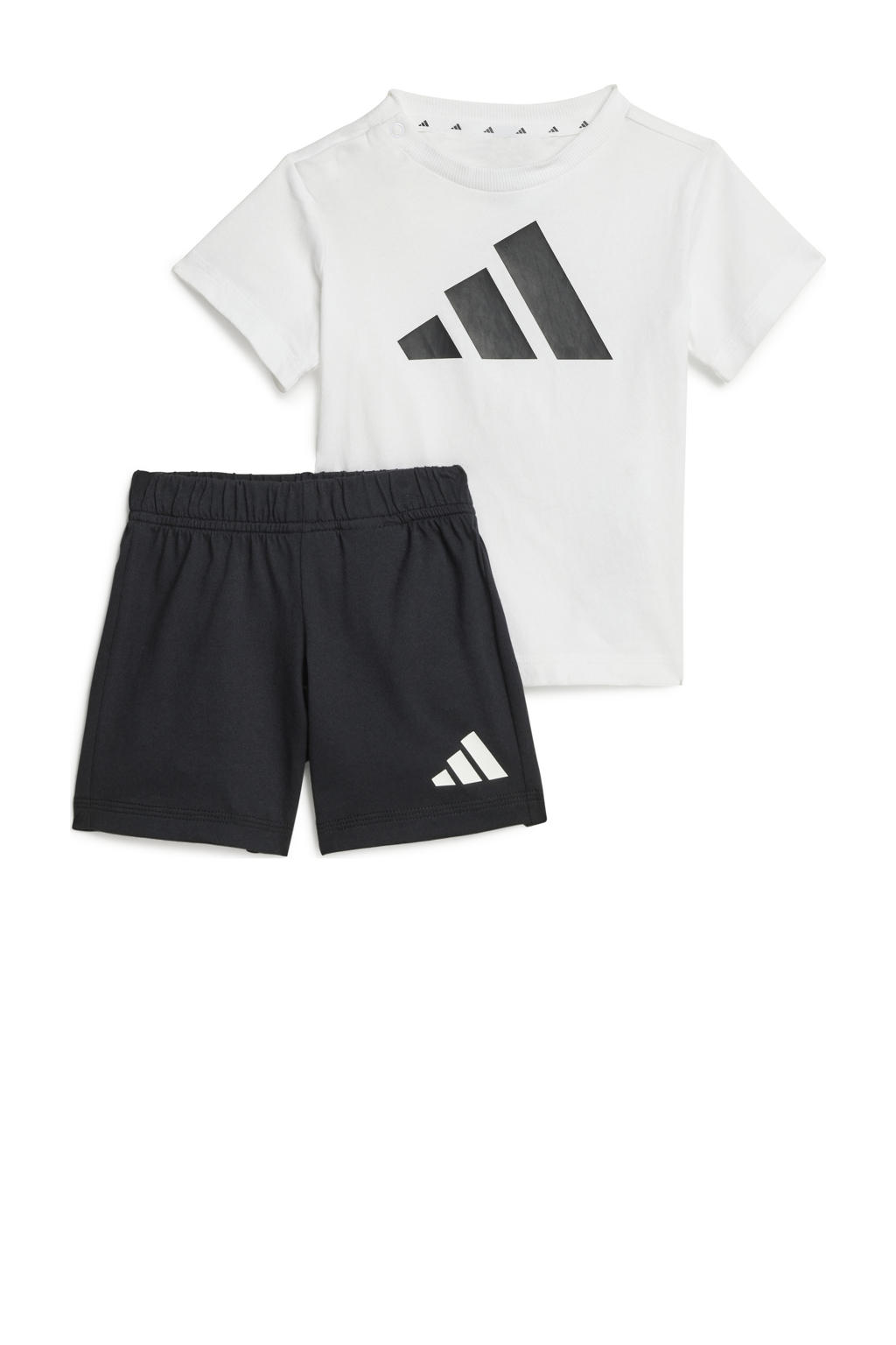 adidas Sportswear shirt + short wit/zwart