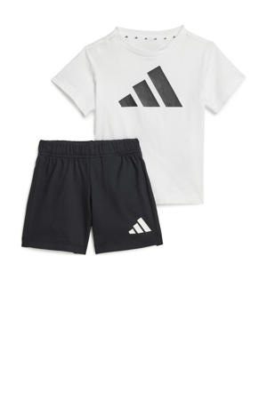 shirt + short wit/zwart