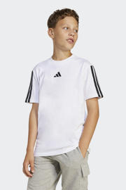 thumbnail: Wit en zwarte jongens en meisjes adidas Sportswear T-shirt van katoen met logo dessin, korte mouwen en ronde hals