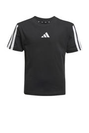 thumbnail: Zwart en witte jongens en meisjes adidas Sportswear T-shirt van katoen met printopdruk, korte mouwen en ronde hals