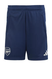 thumbnail: Blauwe jongens en meisjes adidas Performance Junior Arsenal FC voetbalshort van polyester met regular fit en elastische tailleband met koord