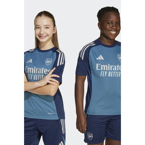 adidas Performance Junior Arsenal FC voetbalshirt Training Sport t-shirt Blauw Jongens/Meisjes Polyester V-hals