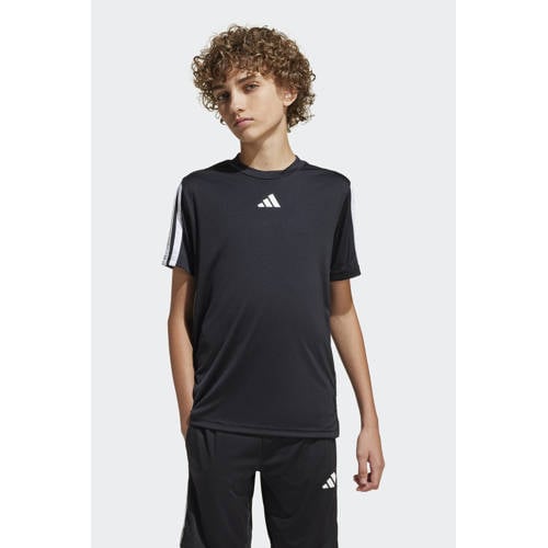 adidas Sportswear sporthsirt zwart/wit Sport t-shirt Jongens Polyester Ronde hals - maat 128 afbeelding