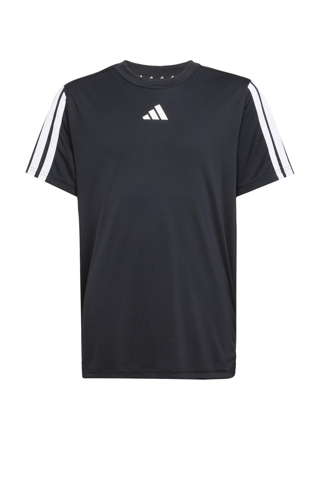 Zwart en witte jongens en meisjes adidas Sportswear sporthsirt van polyester met korte mouwen en ronde hals
