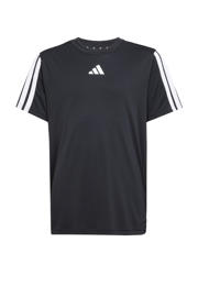 thumbnail: Zwart en witte jongens en meisjes adidas Sportswear sporthsirt van polyester met korte mouwen en ronde hals