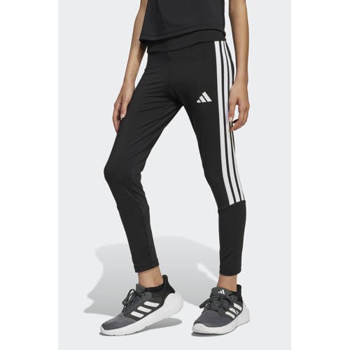 adidas Sportswear sportlegging zwart/wit Sportbroek Meisjes Polyester Logo - maat 128 afbeelding