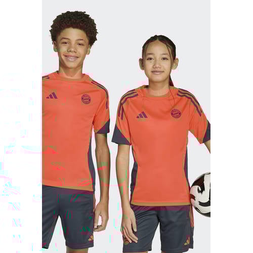 adidas Performance Junior FC Bayern München voetbalshirt Training Sport t-shirt Oranje Jongens/Meisjes Polyester Ronde hals