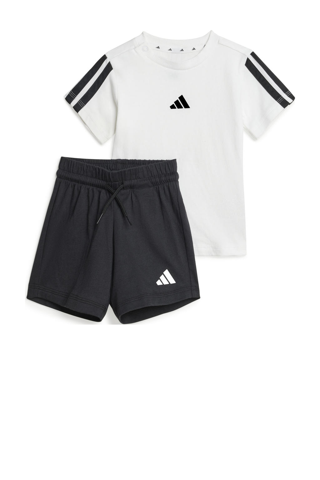 adidas Sportswear T-shirt + short wit/zwart