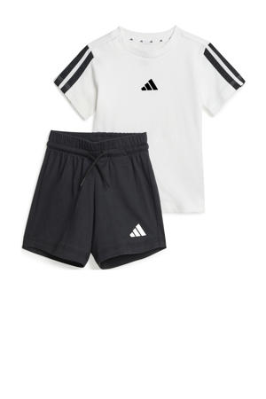 T-shirt + short wit/zwart