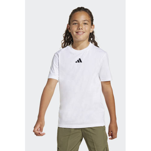 adidas Sportswear T-shirt wit Jongens/Meisjes Katoen Ronde hals Logo