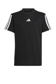thumbnail: Zwart en witte jongens en meisjes adidas Sportswear T-shirt van katoen met logo dessin, korte mouwen en ronde hals