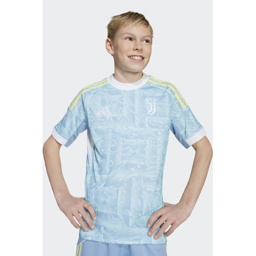 adidas Performance Junior Juventus FC voetbalshirt Uit Sport t-shirt Blauw Jongens/Meisjes Polyester Ronde hals